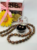 $79 MOTHER’S DAY SALE • 24” Chocolate Pearl Necklace + Earring Set