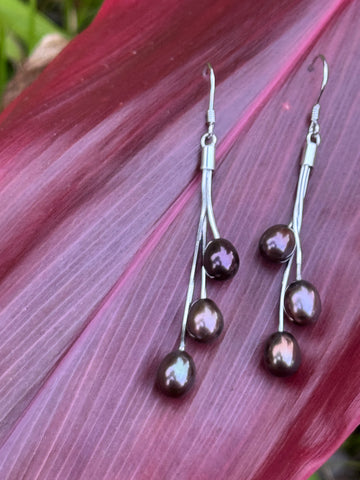 MM SALE! TRIPLE PEARL DANGLES