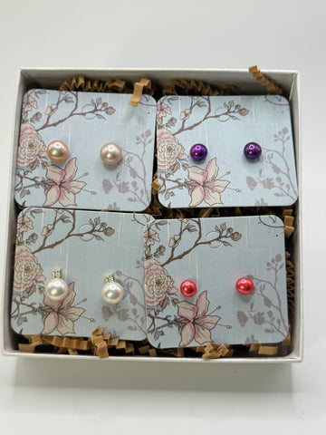 CLOSEOUT • 4 PACK STUD EARRING #664