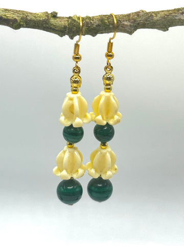 MALACHITE DANGLE EARRINGS