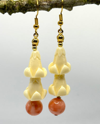 PINK CORAL PUAKENIKENI DANGLES