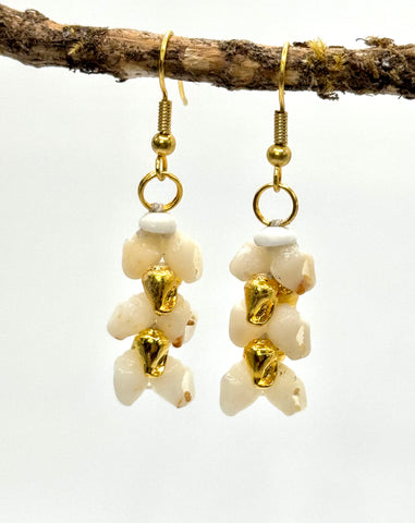 NIIHAU GOLD HELECONIA EARRINGS