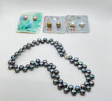 ¡SALE BUNDLE! BLUE SILVER PEARL NECKLACE SET • $239