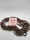 ¡SALE BUNDLE! 7 STRAND BROWN MICRO-PEARL NECKLACE SET • $239