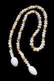 NIIHAU + GOLD ROSELANI NECKLACE (32”)