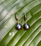 TAHITIAN PEARL DANGLE EARRINGS (9-10mm)