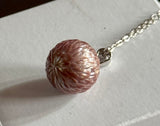 YEAR END SALE • CARVED PURPLE PEARL PENDANT (23” Sterling Silver Chain)