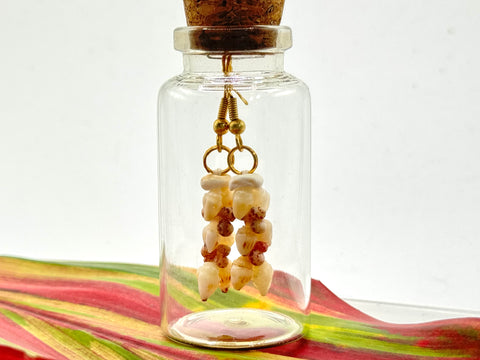 SALE! NIIHAU HELECONIA EARRINGS IN THE BOTTLE
