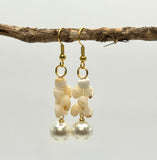 SALE $79 NIIHAU SHELL WHITE PEARL EARRING