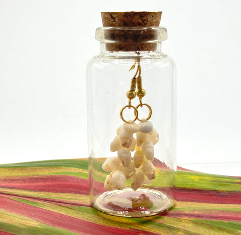 SALE! NIIHAU SHELL EARRINGS CLASSIC PĪKAKE IN THE BOTTLE