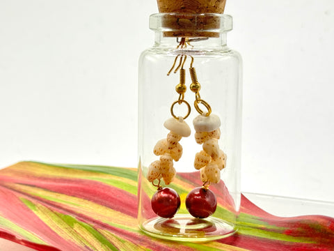 SALE! NIIHAU HELECONIA EARRINGS IN THE BOTTLE