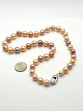 17 INCH BAROQUE PASTEL EDISON PEARL NECKLACE (8-9mm)